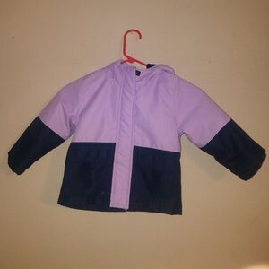 2in1: 2T Swiss Tech Kids Purple and Black Winter Coat